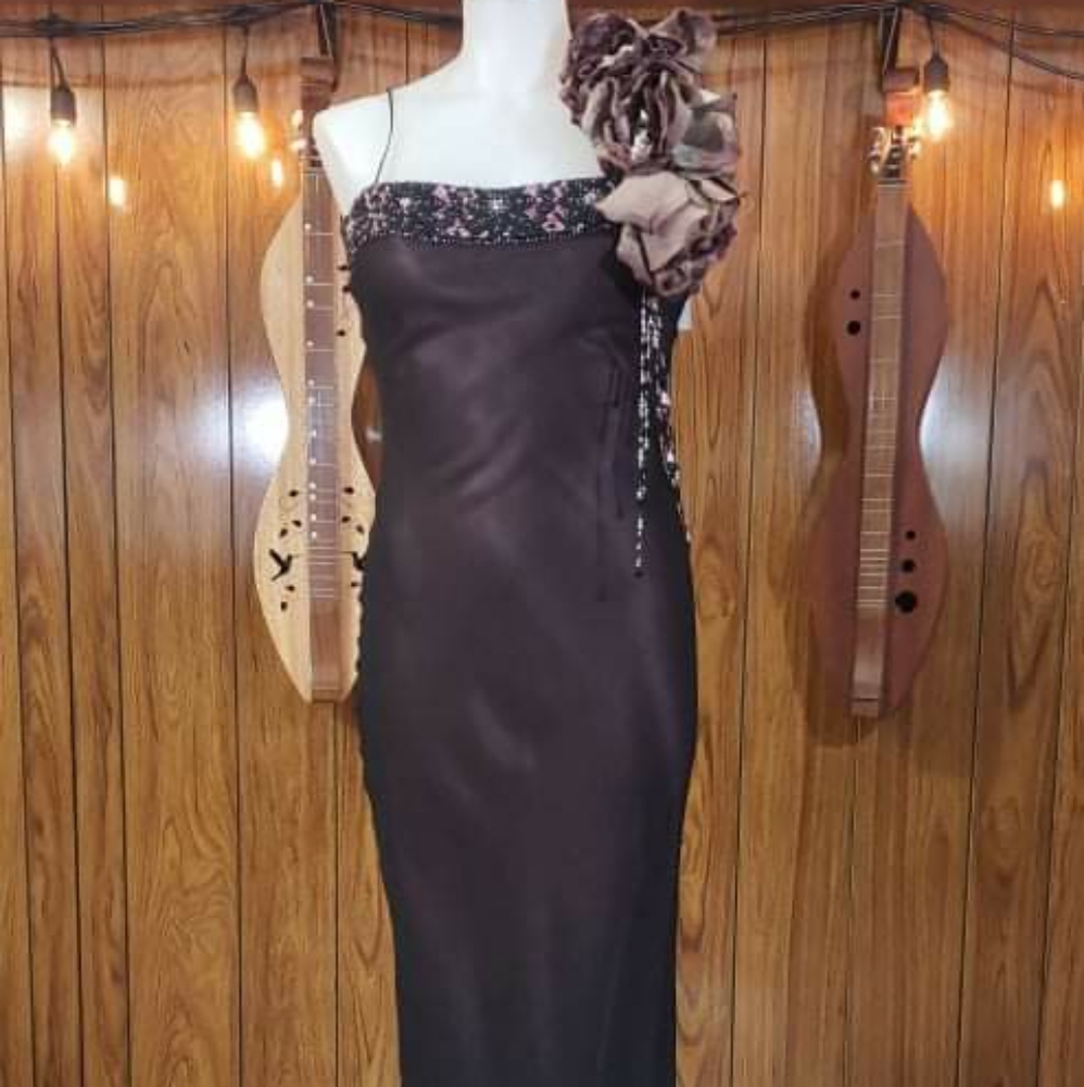 Dorian Ho - Long Dress - Color Black & Pink - Size 8 - 3060